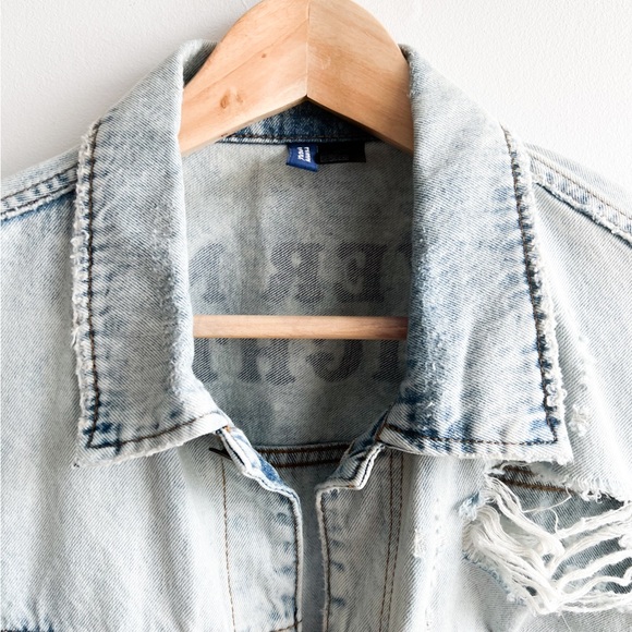 H&M Oversized Distressed Denim Vest - Picture 10 of 12